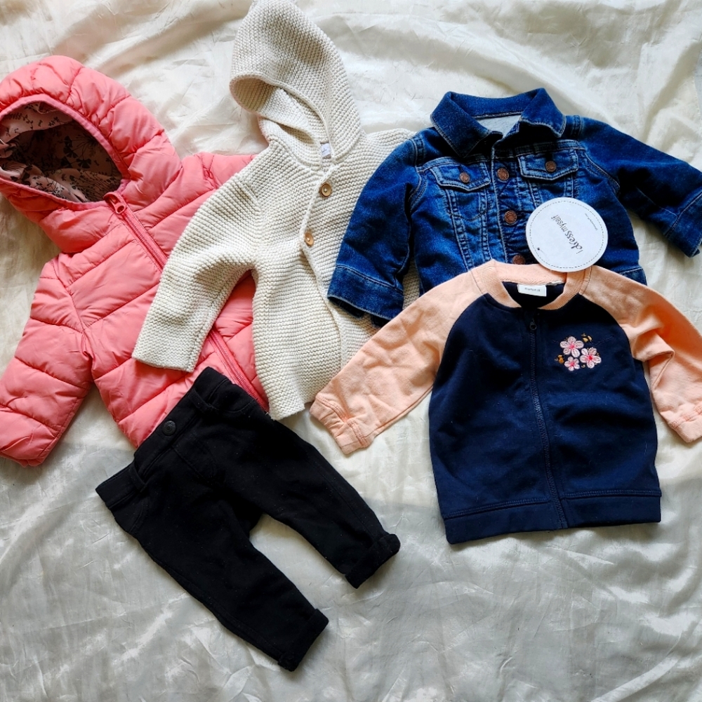 Lot Baby Girl Clothes Size 0-6 Months Zara Baby Gap Name It Joe Fresh Old Navy